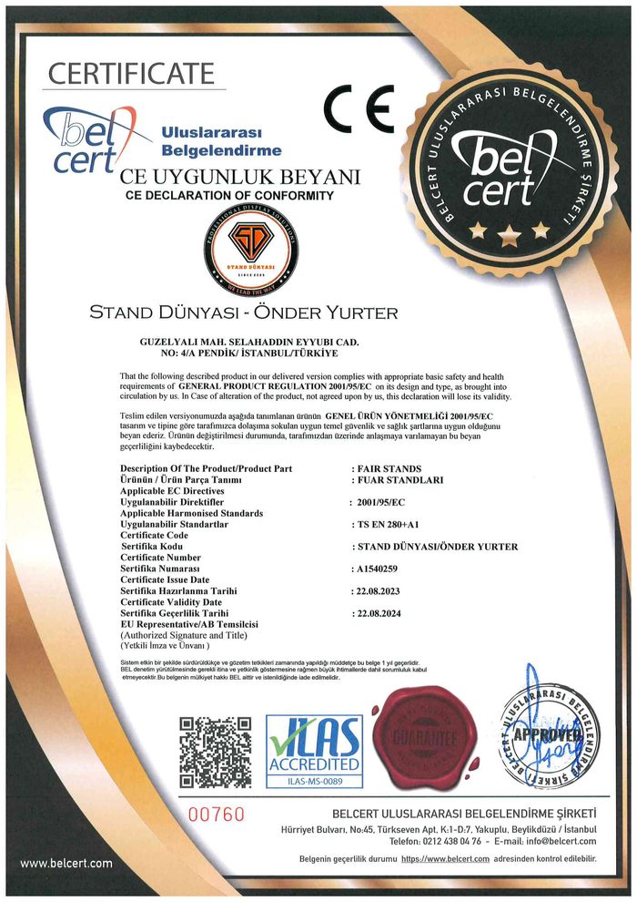 CE Declaration — Declaration of Conformity for Fair Stands
