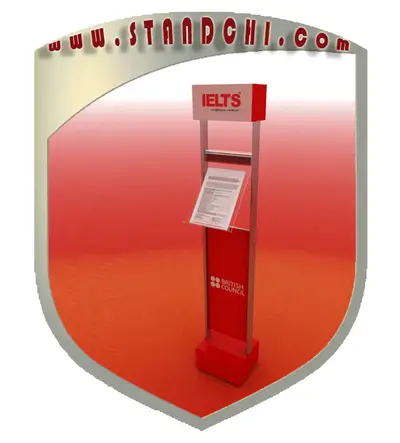 Prospektständer-Entwürfe — Regal mit Prospektfächern, Rot (als 3D-Visualisierungen)