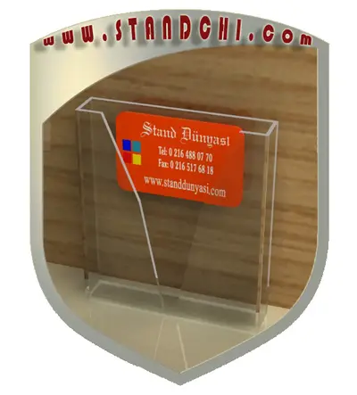 Prospektständer-Entwürfe — Kronenbeschilderung über der Einheit, Rot (als 3D-Visualisierungen)