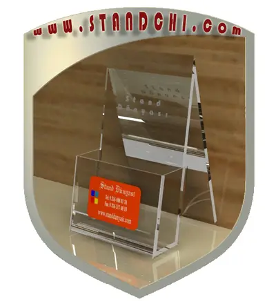 Prospektständer-Entwürfe — lackiertes MDF, Orange (als 3D-Visualisierungen)