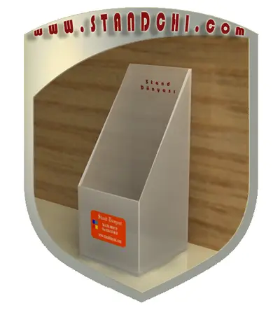 Prospektständer-Entwürfe — Regal mit Prospektfächern, Grün (als 3D-Visualisierungen)