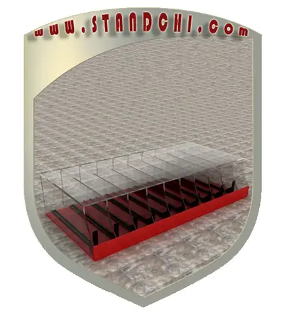 Prospektständer-Entwürfe — Kronenbeschilderung über der Einheit, Grün (als 3D-Visualisierungen)