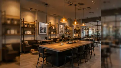 Conceptions de Cafés et Restaurants — plantes vivantes et suspendues, suspensions