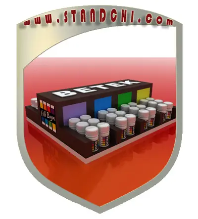 Conceptions de Présentoirs de Comptoir — acrylique (plexi), ton bois (en visualisations 3D)
