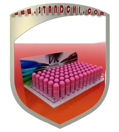 Conceptions de Présentoirs de Comptoir — MDF peint, jaune (en visualisations 3D)