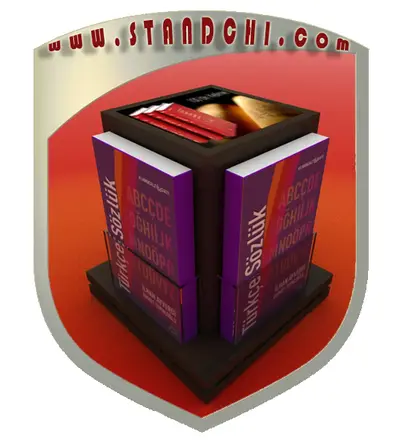 Conceptions de Présentoirs de Comptoir — acrylique (plexi), ton bois (en visualisations 3D)