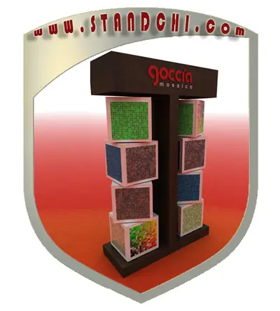 Conceptions de Présentoirs sur Pied — rangement sous comptoir, noir (en visualisations 3D)