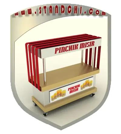 Conceptions de Présentoirs sur Pied — rangement sous comptoir, bandeau LED sous étagère (en visualisations 3D)