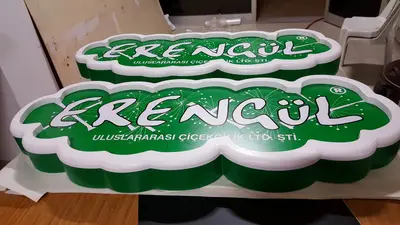 Erengül Çiçekçilik — mall kiosk — painted MDF, green (production)
