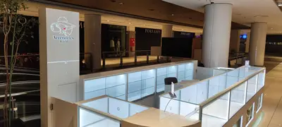 Accessories World — Maltepe Park — AVM kiosku — kavisli C formlu ada, bej