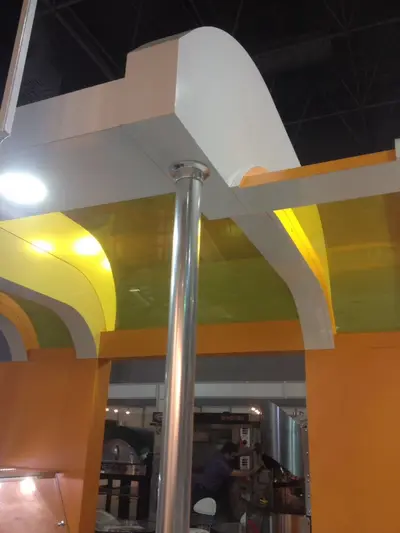Milk Juice — fuar standı — paslanmaz çelik, beyaz (üretim)
