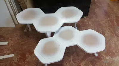 LEDWALK — ABD — beyaz laminat panel, siyah (üretim)