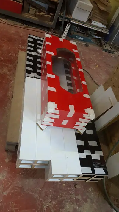 LEDWALK — ABD — tezgâh altı depolama, mor (üretim)