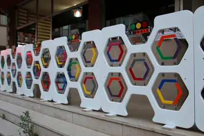 LEDWALK — ABD — beyaz laminat panel, sarı (sahada montaj)