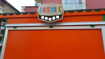 Organic Crush — États-Unis — graphismes vinyle imprimés, orange (fabrication)