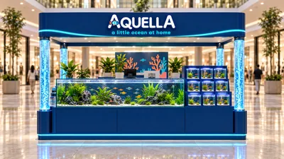 AQUELLA — كشك جزيرة متوّج (تصور ثلاثي الأبعاد بمساعدة الذكاء الاصطناعي)