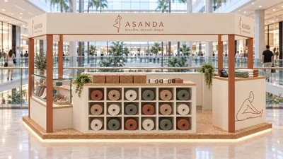 ASANDA — كشك متوّج أمام شرفة (تصور ثلاثي الأبعاد بمساعدة الذكاء الاصطناعي)