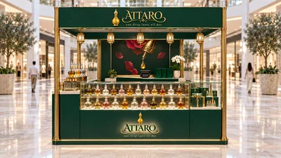 ATTARO — كشك جزيرة متوّج (تصور ثلاثي الأبعاد بمساعدة الذكاء الاصطناعي)
