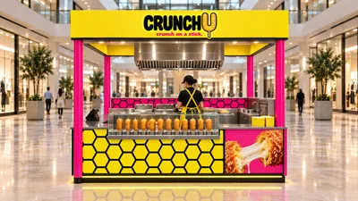 CRUNCHU — كشك جزيرة متوّج (تصور ثلاثي الأبعاد بمساعدة الذكاء الاصطناعي)