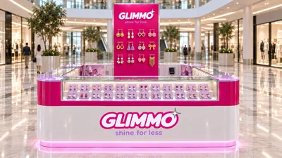 GLIMMO — كشك جزيرة بطاولة (تصور ثلاثي الأبعاد بمساعدة الذكاء الاصطناعي)