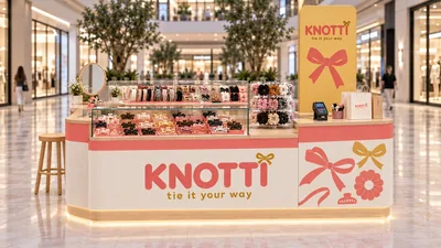 KNOTTI — كشك جزيرة بطاولة (تصور ثلاثي الأبعاد بمساعدة الذكاء الاصطناعي)