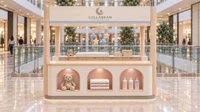 LULLABEAN — كشك متوّج أمام شرفة (تصور ثلاثي الأبعاد بمساعدة الذكاء الاصطناعي)